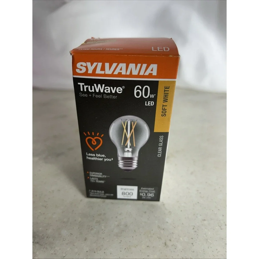 SYLVANIA Led  Tru Wave Soft White Opale 60w Brightness 800. Brand New